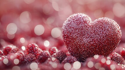Fototapeta premium Frosted heart, romantic, Valentine's Day