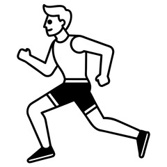 Fototapeta premium Marathon-runner-vector High-Quality Digital Running Graphic Design