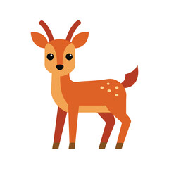 Cute cotton deer vector art illustration