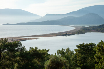 Obraz premium view from at peak of dalyan mountain
