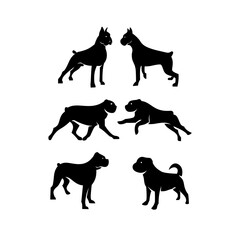 vector bundle of dog silhouettes