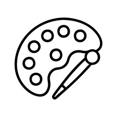 Explore artistic expression with paint palette and brush vector art for creative projects and designs