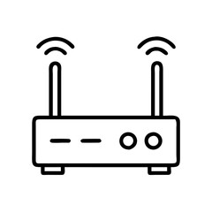 Illustration of wireless internet router wifi modem network connection device for home use