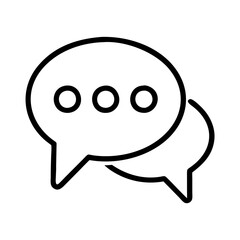 Chat bubble icon vector illustration communication message speech talk dialogue conversation discussion bubbles