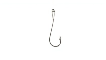 Fishing Hook Against White Background