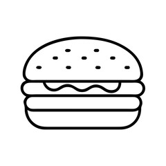 Delicious burger vector illustration for fast food restaurant menu and takeaway design concept