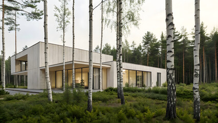 Obraz premium Photo minimalist nordic home designed with