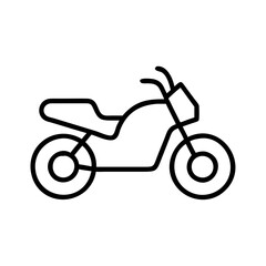 Fototapeta premium Motorcycle motorbike bike outline vector icon transportation vehicle design element graphic image