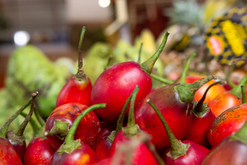 Rosehip fruit at the market in Funchal.
