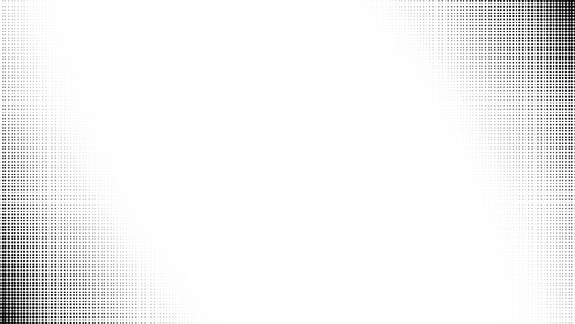 Halftone white vector dot corner pattern background. Comic black graphic art frame gradient circle fade texture. Border pop overlay with an abstract mesh design with a round polkadot effect.