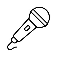 Microphone vector illustration for karaoke singing podcasting and audio recording equipment needs