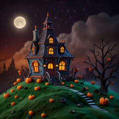 haunted house in the woods