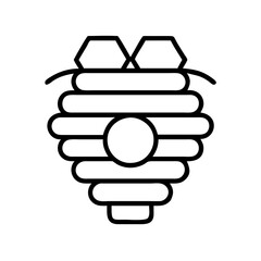 Beehive vector illustration for honey production and beekeeping industry icon and logo design