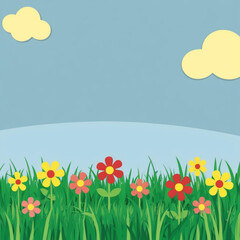 Obraz premium spring meadow with flowers