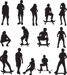 People sillhouttee vector