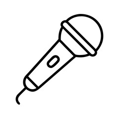 Microphone vector illustration for karaoke singing podcast voice recording equipment and audio professional