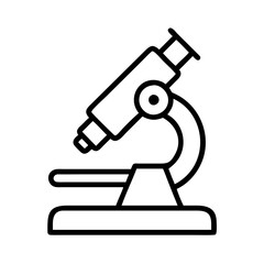 Microscope vector icon science research equipment laboratory tool biology chemistry outline drawing 90