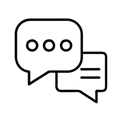 Chat bubble icon vector illustration of speech bubbles for messaging and communication design