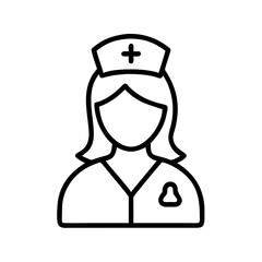 Nurse icon vector graphic design template for medical healthcare professionals and nursing staff
