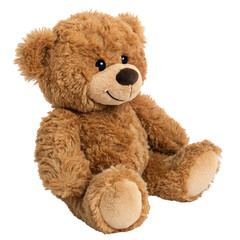 Fototapeta premium Adorable Brown Teddy Bear on Transparent Background
