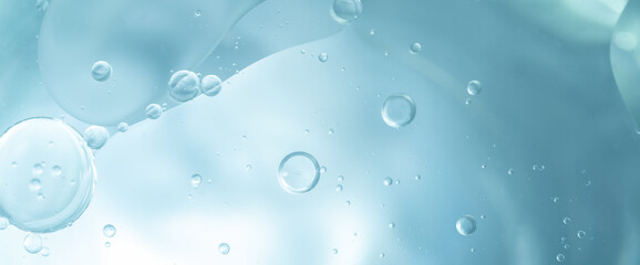 Abstract blue water bubbles background