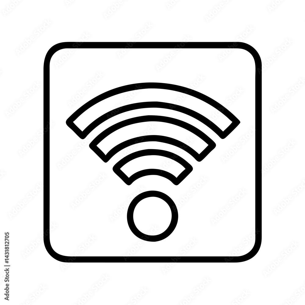 Poster wifi connection wireless signal icon vector illustration for internet access point hotspot network