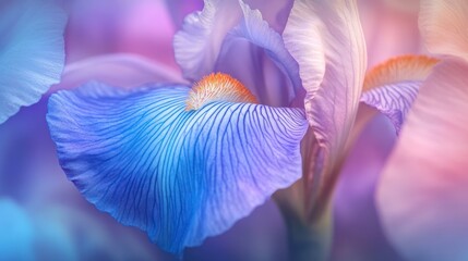 Vibrant Iris Flower Close-up