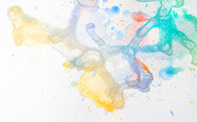 Abstract hand drawn watercolor Brush