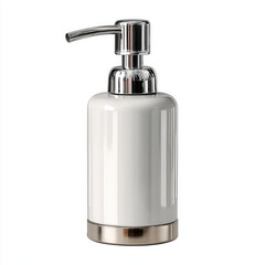 Obraz premium Soap dispenser essential hygiene product isolated on white background