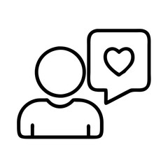 Obraz premium User profile with heart like icon social media engagement feedback and notification symbol design