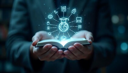 AI-Powered Global Education Hand Holding the Future of Learning