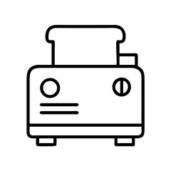 Isolated toaster vector illustration for kitchen appliances and breakfast preparation design needs