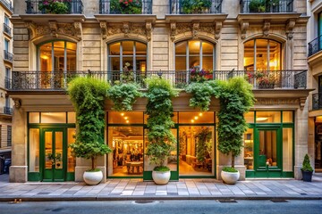 Parisian Boutique Facade, Luxury Shopping, May 9th, 2023, France