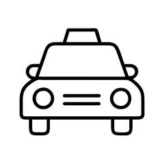 Obraz premium Taxi cab icon vector illustration, transportation service, public transport, ride sharing concept