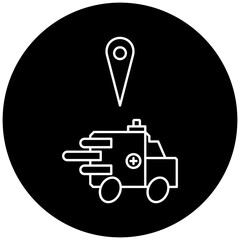 location of ambulance icon design