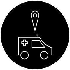 location of ambulance icon design