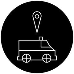 location of ambulance icon design