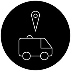 location of ambulance icon design