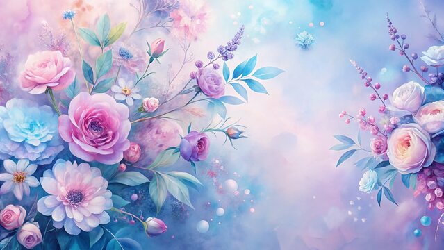 Pastel Watercolor Floral Portrait Background for Women's Fashion, Beauty, and Lifestyle Branding