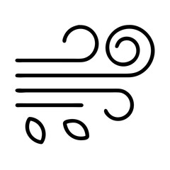 Windy weather icon vector illustration graphic element for meteorology forecast design resources and climate