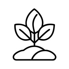 Plant growth sprout seedling agriculture gardening nature icon vector illustration design