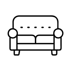 Modern sofa couch furniture home decor and living room seating design vector illustration icon