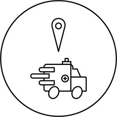 location of ambulance icon design