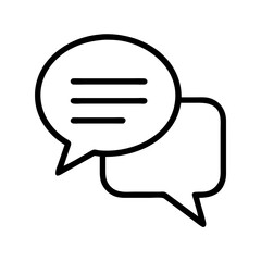 Chat bubble icon vector illustration, speech bubble graphic, message icon, conversation symbol design