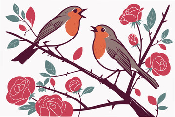 seamless pattern with birds