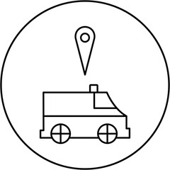 location of ambulance icon design