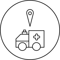 location of ambulance icon design