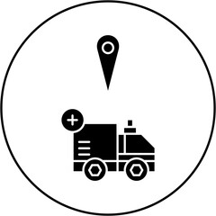 location of ambulance icon design