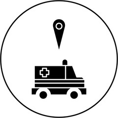 location of ambulance icon design
