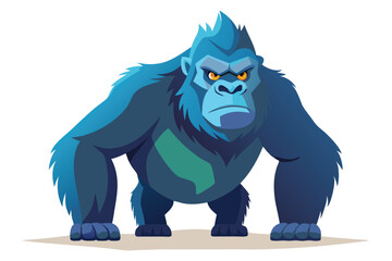 Gorilla illustration on White Background